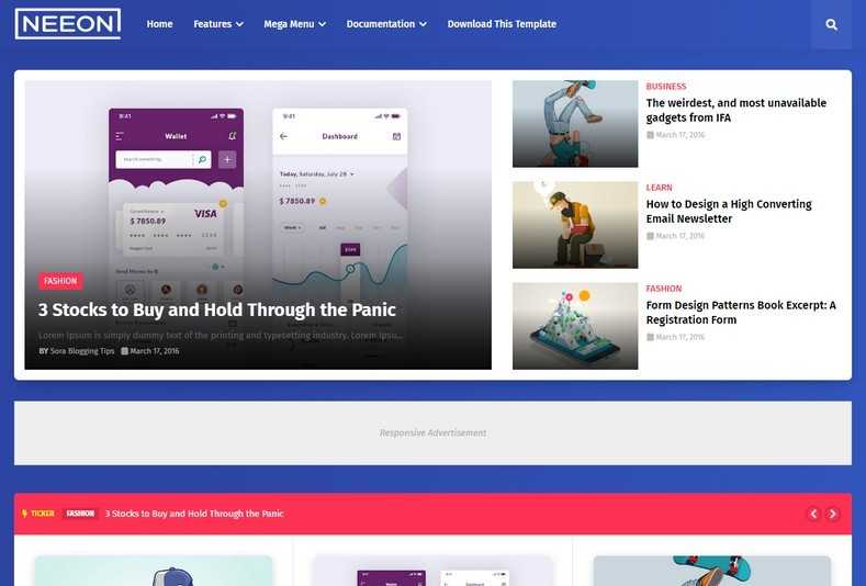 Download Neeon Blogger Template