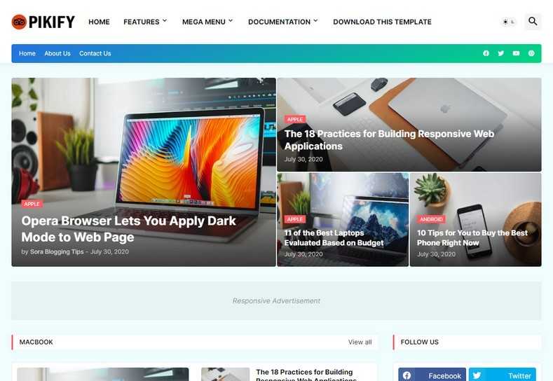 Download Pikify Blogger Template