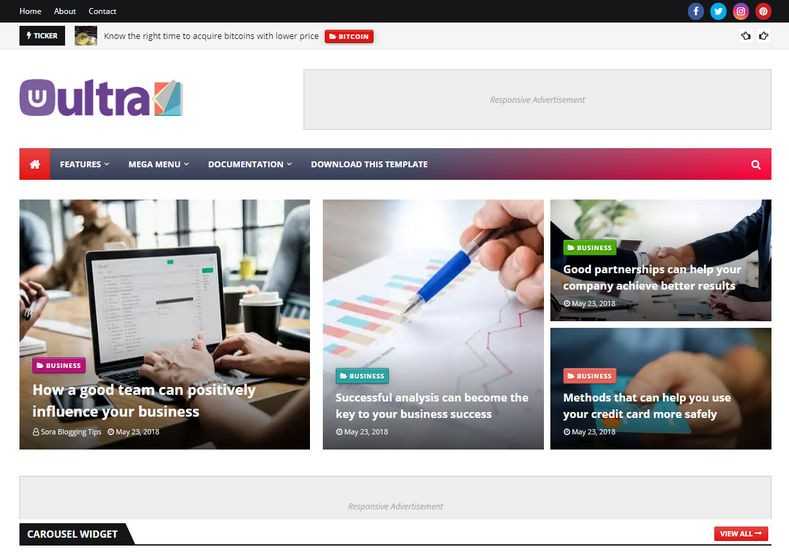 Download UltraMag Blogger Template