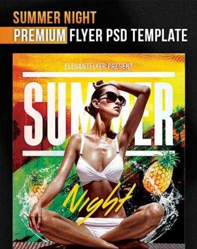 Download Summer Night Flyer PSD Template – In Adobe Photoshop (PSD)