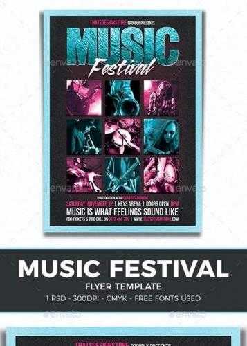 Download Music Festival Flyer Template – In Adobe Photoshop (PSD)
