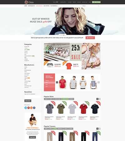 Download Template Sahara Magento Fashion #1 (PSD)