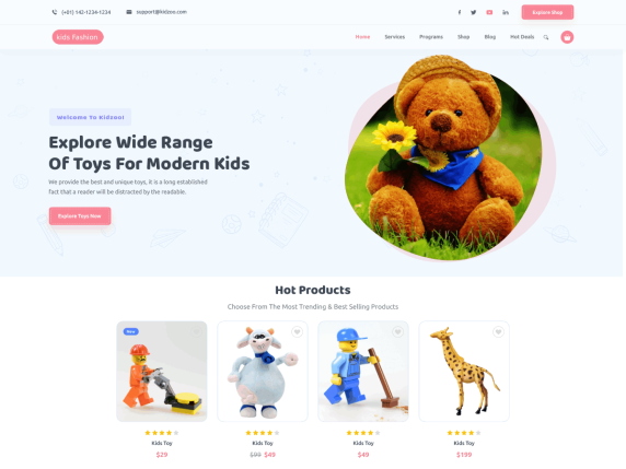 Download Kids Fashion WordPress Template