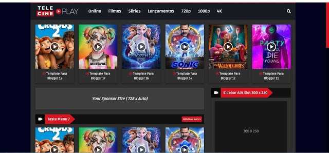 Download Tele Cine Filmes E series Blogger Template Responsive Blogger