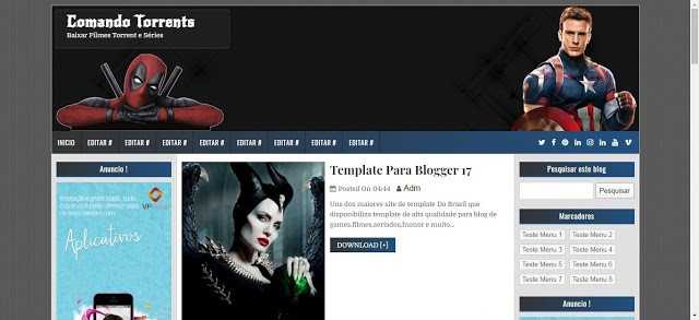 Download Comando Torrents Template Blogger