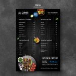 Download Template Menu de restaurante - restaurante de legumes grelhados 01 (PSD)