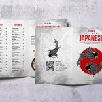 Download Template Menu - Culinária japonesa dobrada A4 e cardápio US Letter Food (PSD)