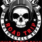 Download T-Shirt Mockup - T-shirt design - Crânio grunge e modelo de design de motocicleta em roupas - 1637 (EPS) Illustration