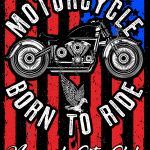 Download T-Shirt Mockup - T-shirt design - Crânio grunge e modelo de design de motocicleta em roupas - 1651 (EPS) Illustration
