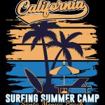 Download T-shirt design - T-shirt California-Surfing 220 (EPS) Illustration