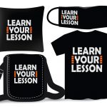 Learn your lesson lettering design for t shirt and merchandising