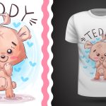 Download T-shirt design - T-shirt personagens animados engraçados 897 (EPS) Illustration