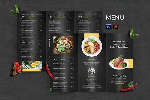 Download Template Menu de restaurante – Modern Food Menu (PSD)
