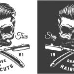 Barbershop professional tools hairstyle design label 2 (1)