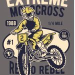 Download T-Shirt Mockup - T-shirt design - Extreme Motocross (EPS) Illustration
