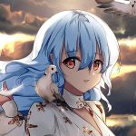 HD-wallpaper-blue-eyes-anime-girl-white-pigeons-white-dress-anime-girl