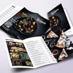 Download Template Menu - Menu de comida minimalista moderno com três dobras A4 - 1328396 (PSD)