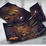 Download Template Menu - Design de menu de comida com três dobras A4 (PSD)