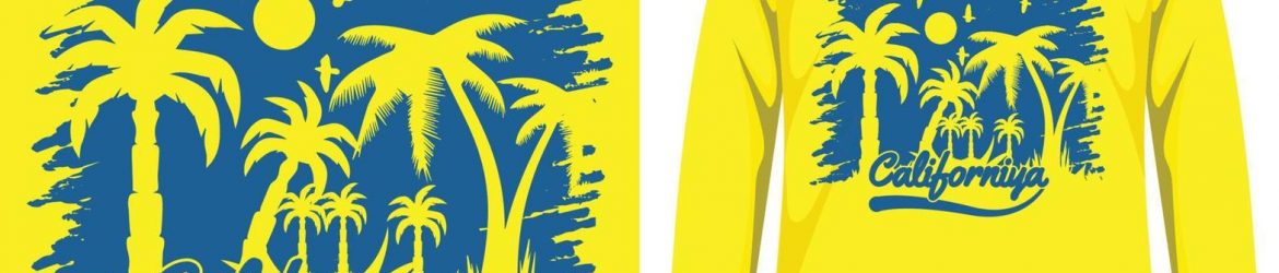 california-ocean-side-stylish-t-shirt-and-apparel-trendy-design-with-palm-trees-silhouettes-typography-print-illustration-global-swatches-summer-beach-t-shirt-template-free-vector