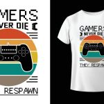 gaming-colorful-t-shirt-design-free-vector