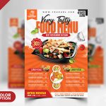 Download Flyer - Folheto de menu de comida de restaurante (PSD) (Flyer)