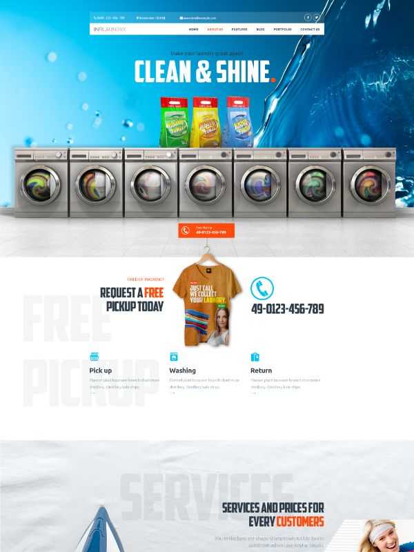 Download Theme Laundry WordPress