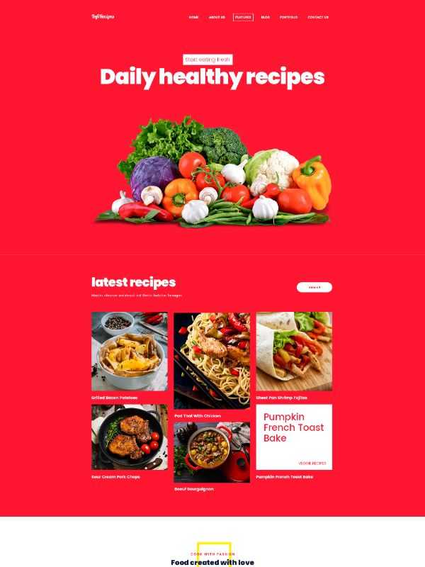 Download Theme Recipes WordPress