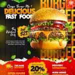 Download Flyer - Folheto de restaurante de fast food A4 (PSD) (Flyer)