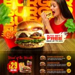 Download Flyer - Folheto de promoção de negócios de fast food (PSD) (Flyer)