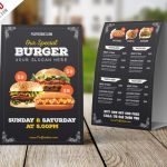 Download Template Menu - Modelo de barraca de mesa com menu de fast food (PSD)