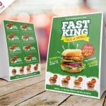 Download Template Menu - Modelo de barraca de mesa de menu de fast food (PSD)