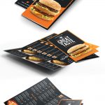 Download Template Menu - Folheto com três dobras do menu de fast food grátis (PSD)