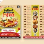 Download Template Menu - Design de cartão de menu de comida PSD brinde (PSD)