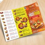 Download Template Menu - Folheto horizontal de menu de fast food (PSD)
