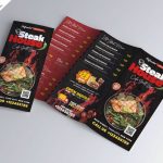 Download Template Menu - Folheto com três dobras do menu de comida moderno PSD (PSD)