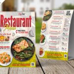 Download Template Menu - cartão de barraca de menu de comida de restaurante (PSD)