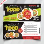 Download Template voucher - Design de voucher de alimentação de restaurante (PSD)