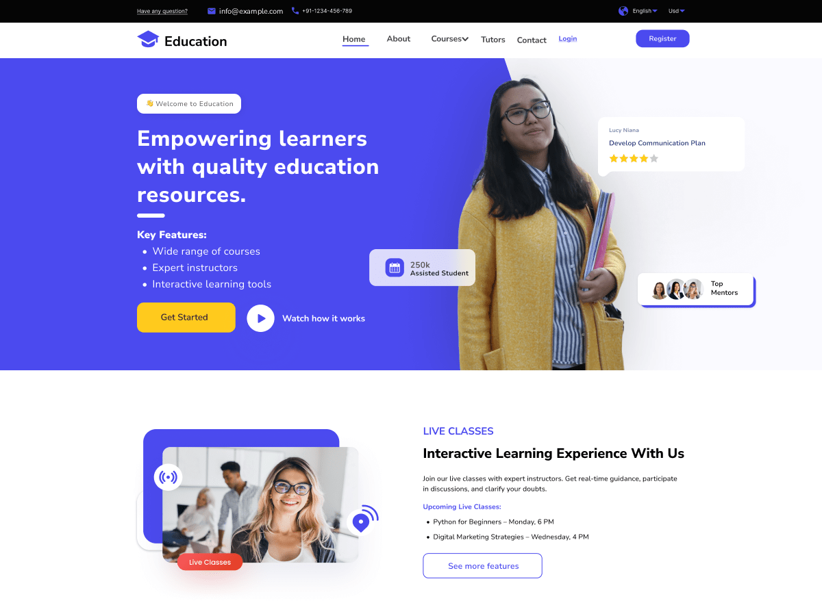 Academic Education Lite - Tema WordPress Academic Education Lite