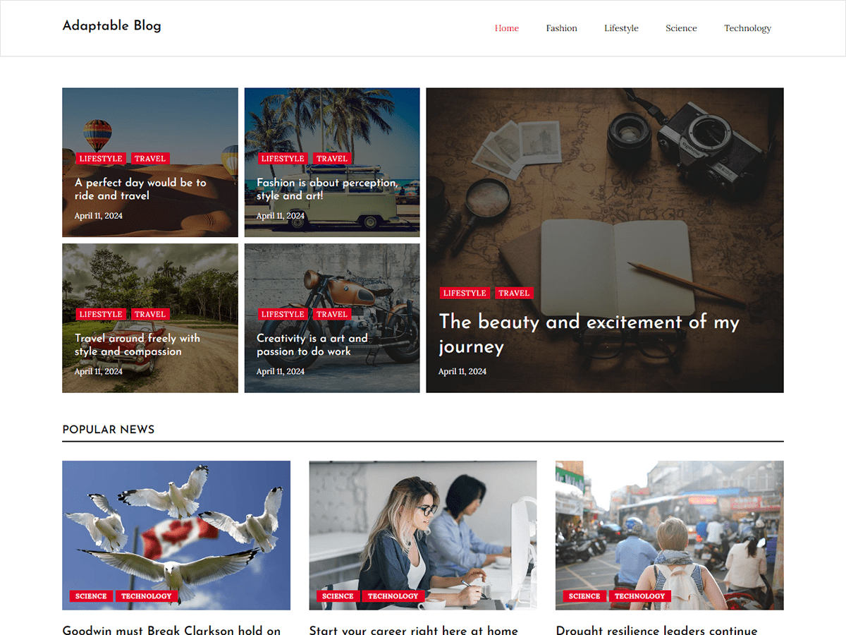 Adaptable Blog