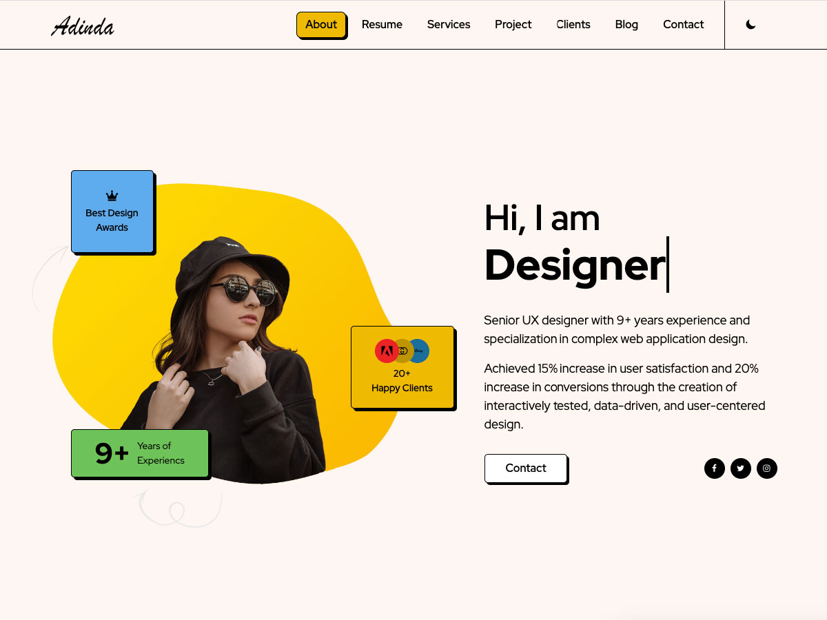 Adinda Portfolio Resume