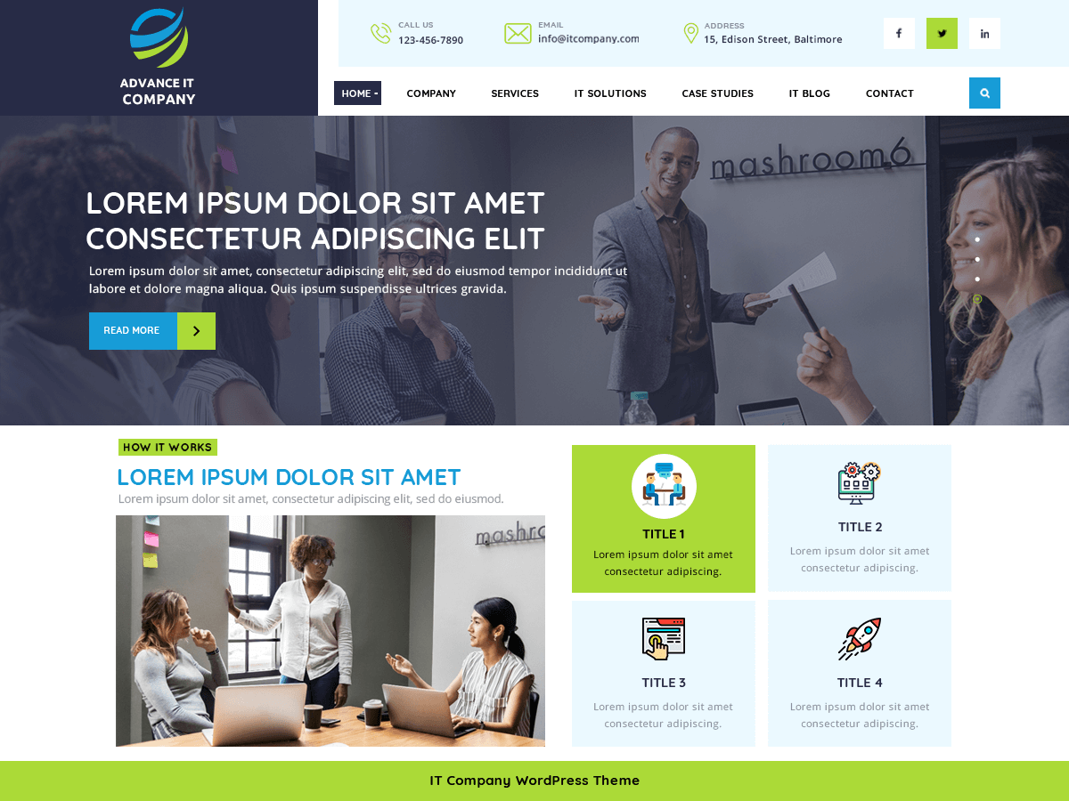 Advance IT Company - Tema WordPress Advance IT Company