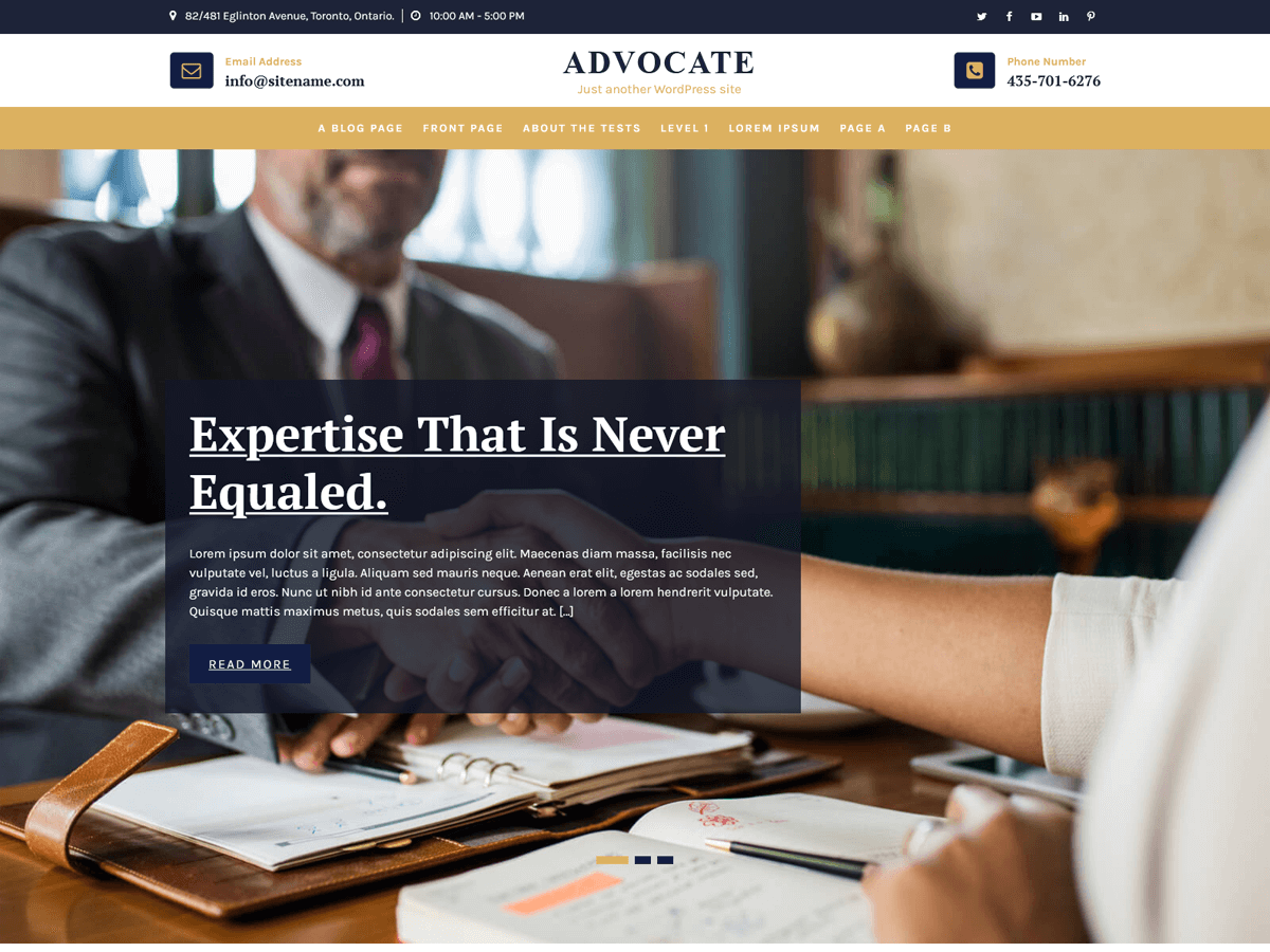 Advocate Lite - Tema WordPress Advocate Lite