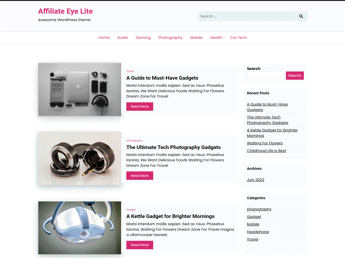 Affiliate Eye Lite