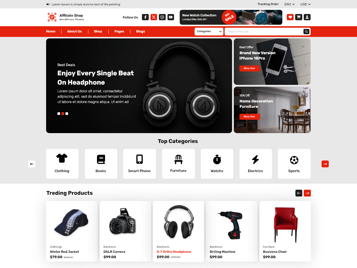 Affiliate Store - Tema WordPress Affiliate Store