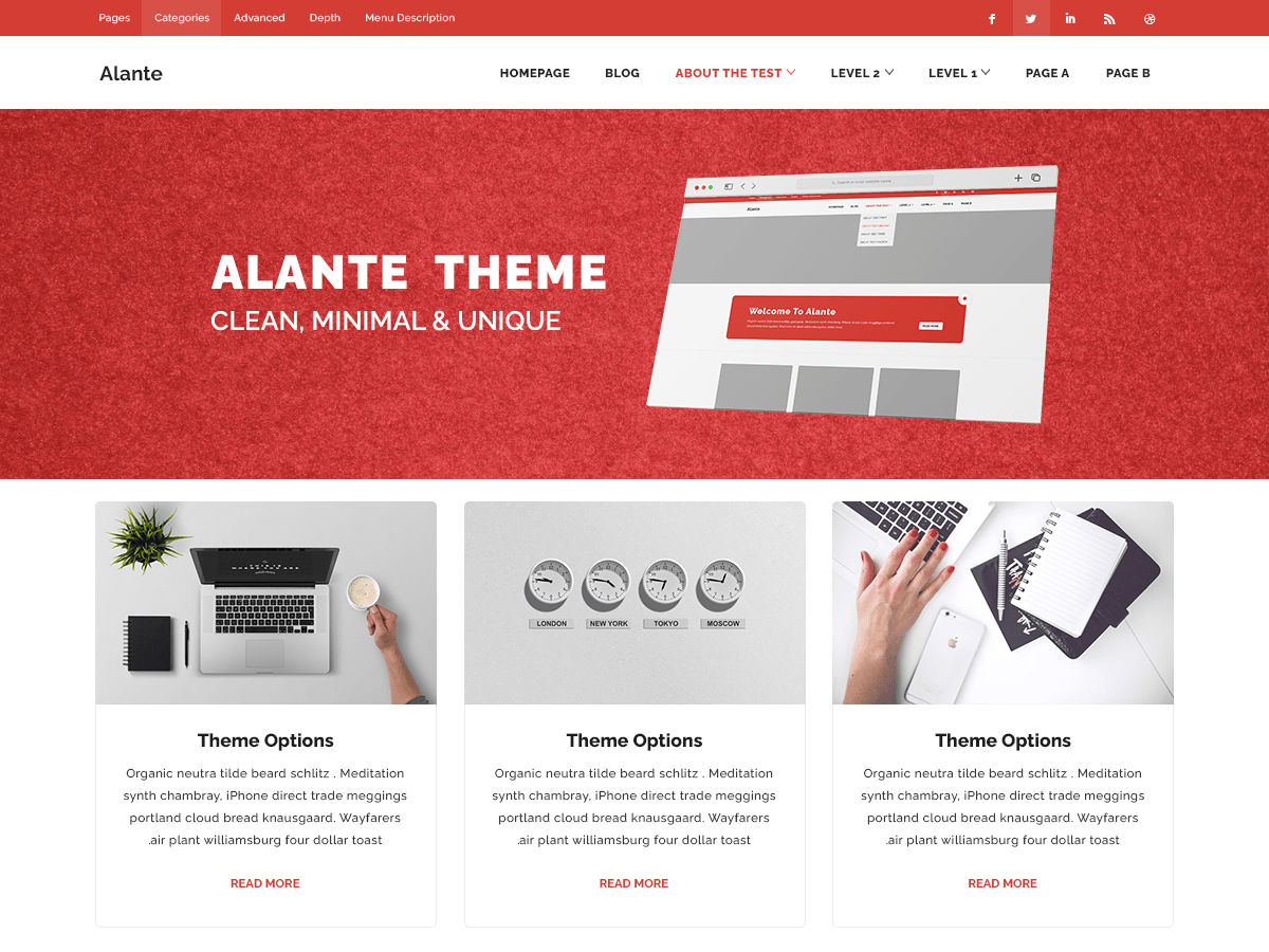 Alante Biz - Tema WordPress Alante Biz