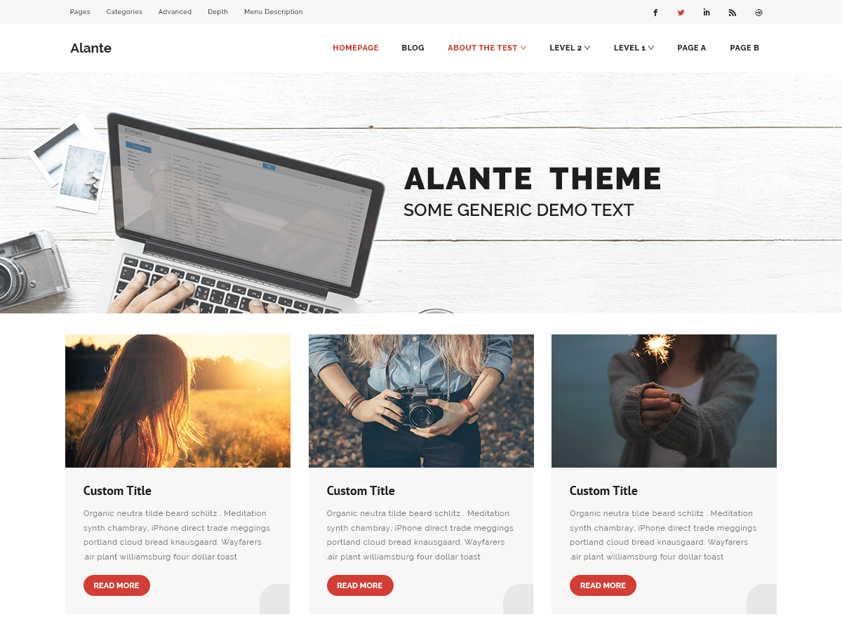 Alante Blog - Tema WordPress Alante Blog