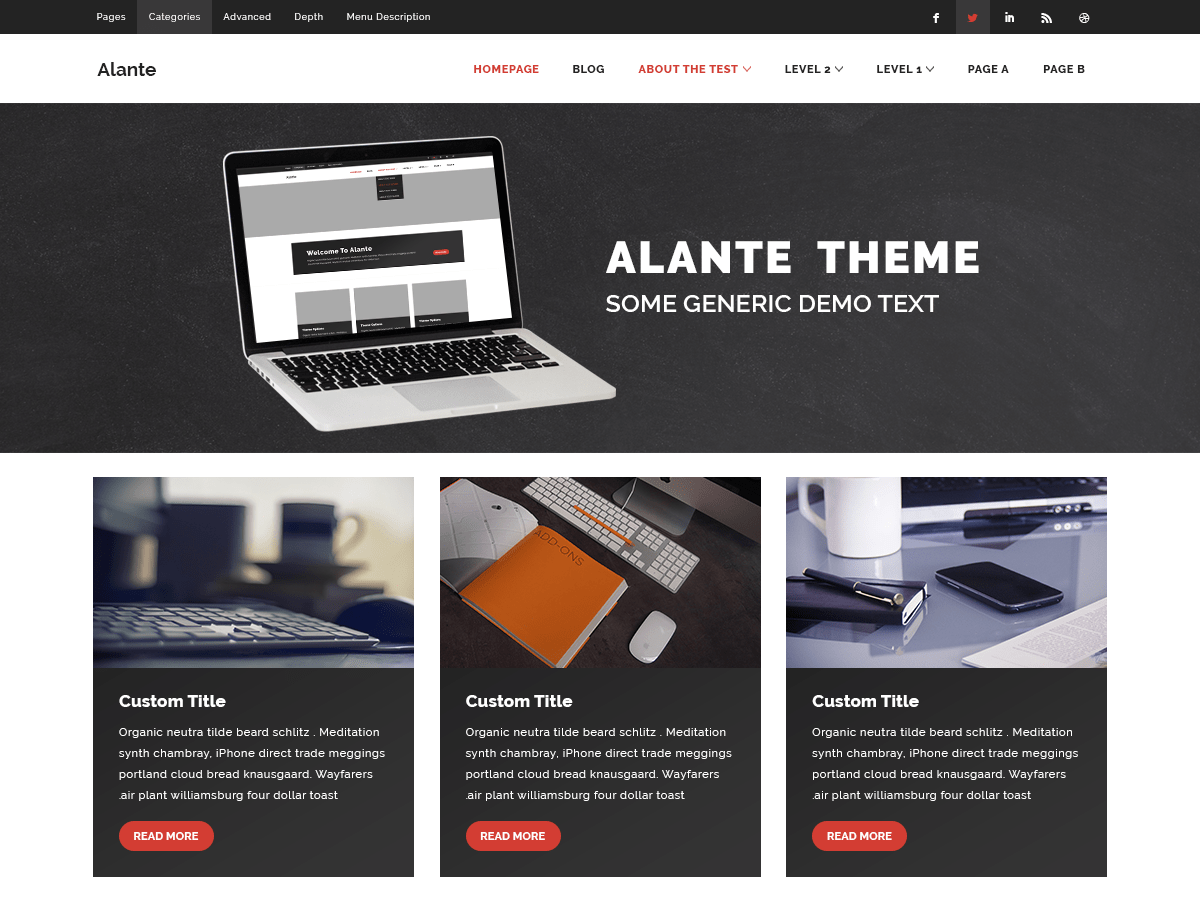 Alante Dark - Tema WordPress Alante Dark