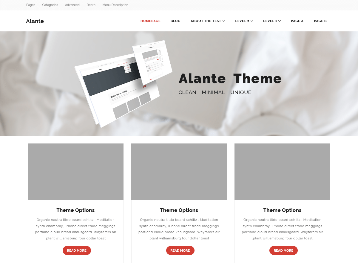 Alante Minimal - Tema WordPress Alante Minimal