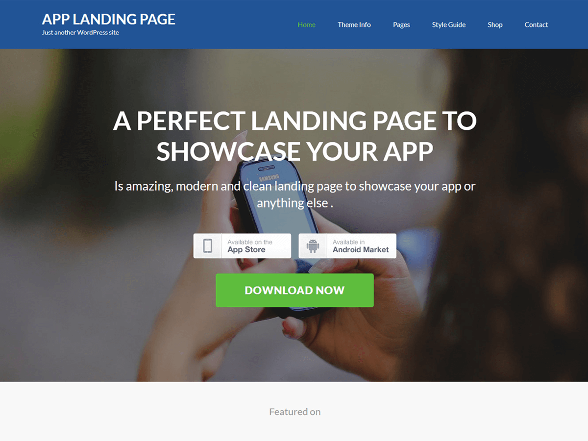 App Landing Page - Tema WordPress App Landing Page