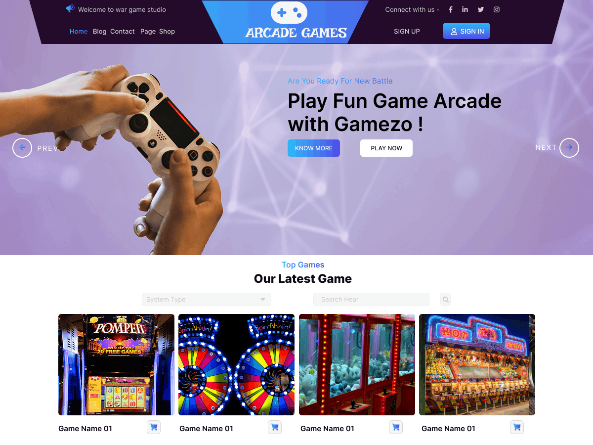 Arcade Games - Tema WordPress Arcade Games